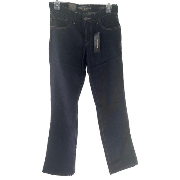 Lucky Brand NWT Easy Rider Mid Rise Relaxed Fit Dark Wash Bootleg Jeans 2/ 26 - Picture 1 of 6